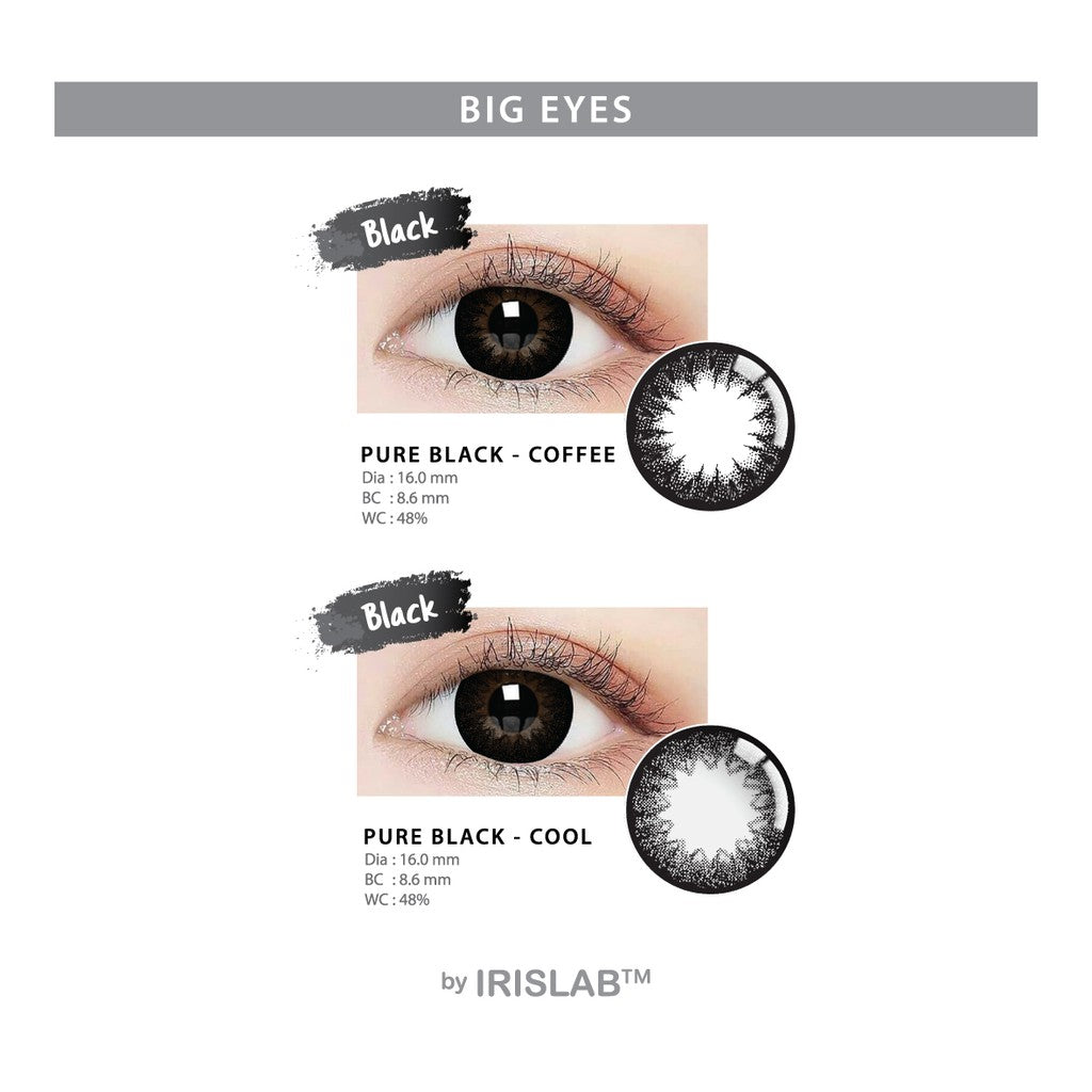 Living Color Pure Black Softlens - MINUS & NORMAL by Irislab