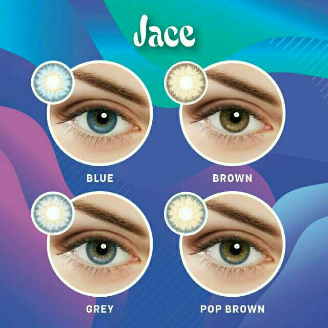 Softlens Top Gel Jace Pop Brown / Grey / Brown / Blue - BISA MINUS ( -0.50 s/d -10.00 )