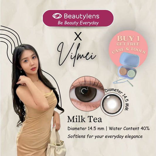 BEAUTYLENS Live02 Milk Tea 14.5mm | Meguro Big Eye Lenses | Normal & Minus | Colored Contacts