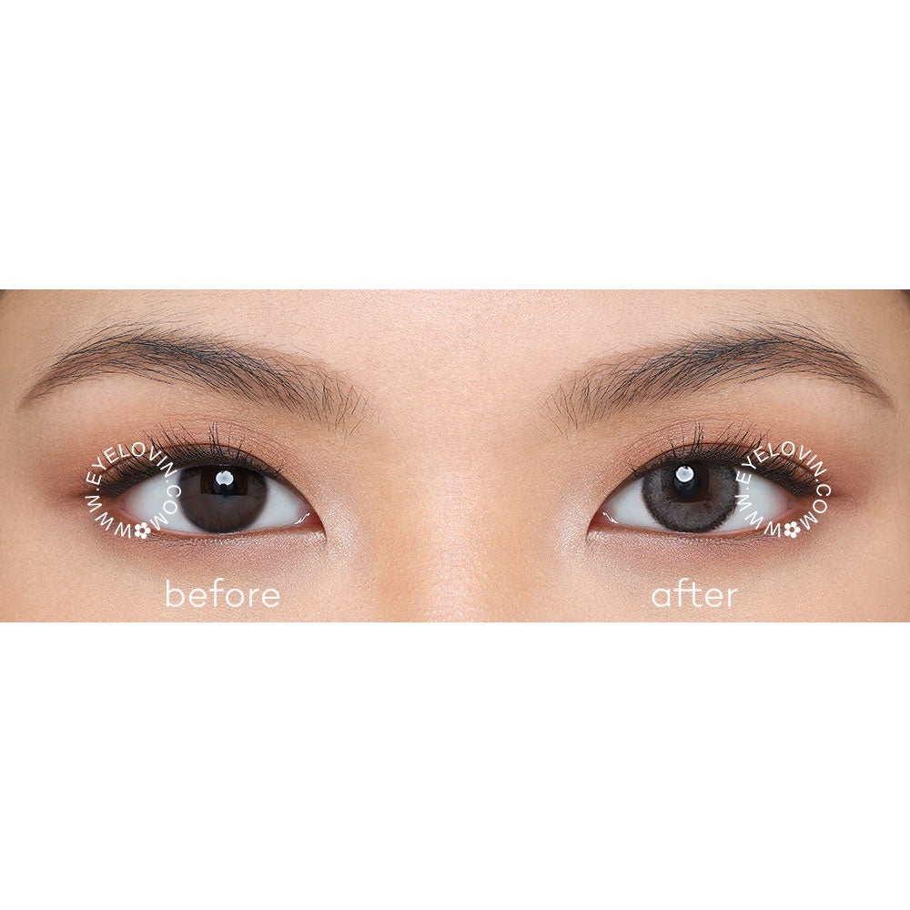 EYELOVIN Softlens OHAN - Hana Grey - Softlens Premium MPC Best Seller untuk Mata Sensitif Korean Look - Bisa Normal dan Minus up to -10.00 (1 pc/sebelah)