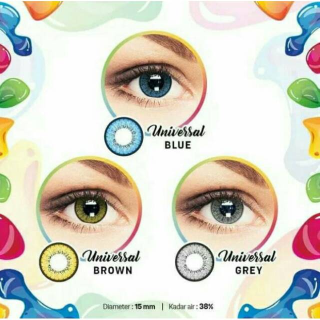 SOFTLENS TOPGEL UNIVERSAL ( UNV ) GREY / BROWN / BLUE 15 MM ( NORMAL & MINUS )