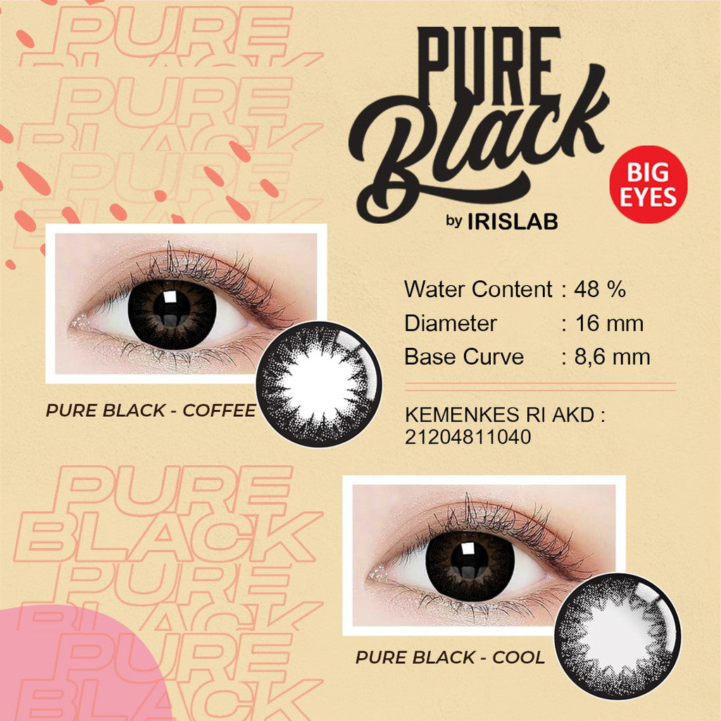 Living Color Pure Black Softlens - MINUS & NORMAL by Irislab