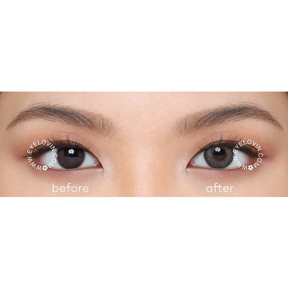 EYELOVIN Softlens OHAN - Guri Grey - Softlens Grey Premium MPC untuk Mata Sensitif Semi Natural - Cocok untuk Wedding dan Bold Look - Bisa Normal dan Minus up to -10.00 (1 pc/sebelah)