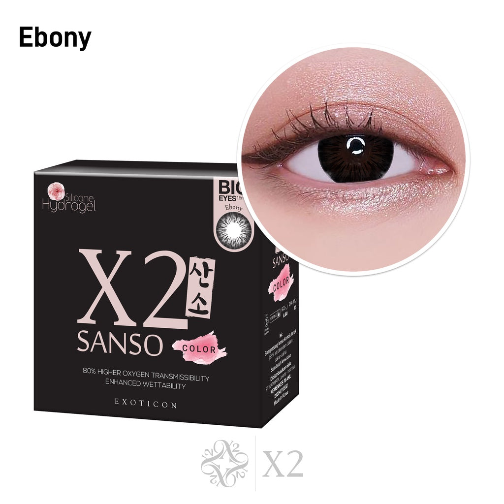 X2 Sanso Black Softlens - Ebony