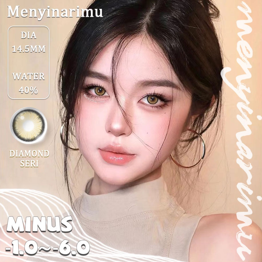 Eyeshare Diamond Softlens Minus (-1~-6) 14.5mm Gray Softlen