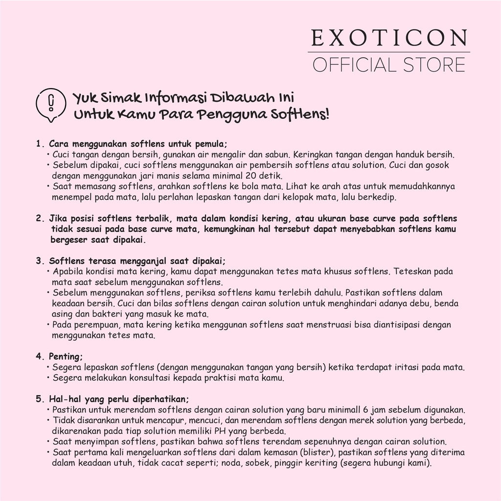 Exoticon Softlens - Colorthin - Daisy | Tulip | Dahlia | Marigold | Cherry Blossom | Soflens Korea