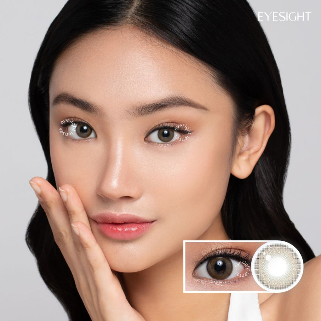 [BEST SELLER] EYESIGHT LENSES Eyesm Ocher Brown - Korean Natural Pattern Contact Lenses, 14.2mm (1 Pair) - Available with/without Prescription