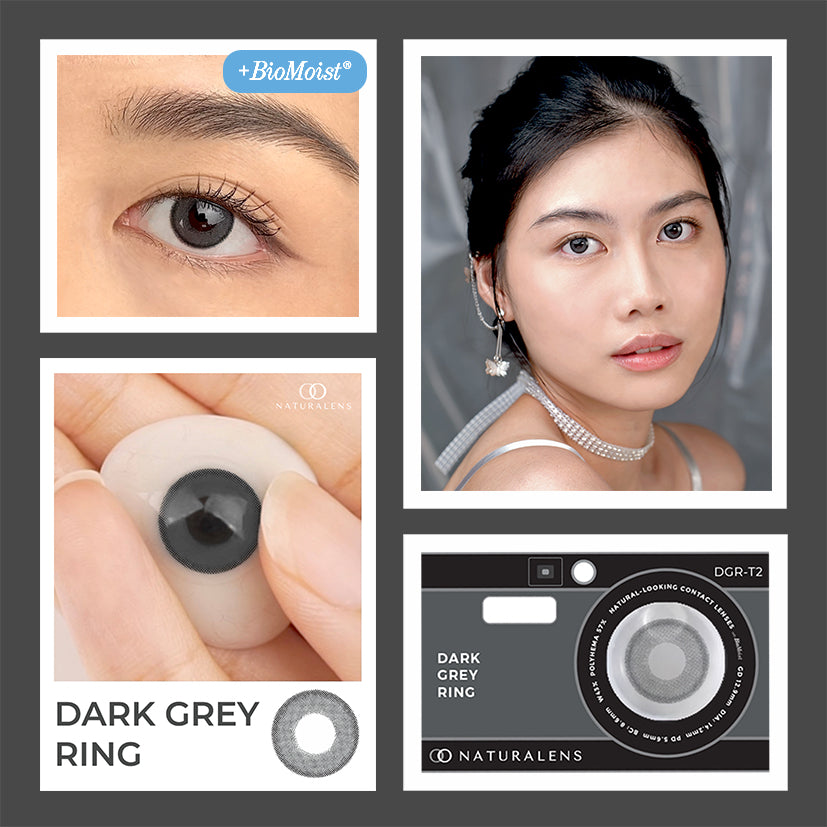 Naturalens Dark Grey Ring Softlens Biomoist (1 PC/SEBELAH) Contact Lens (0 sampai -10) / Soft Lens / Lensa Kontak / Soflen / Softlen / Soflens normal minus / Softlense / Lensa mata