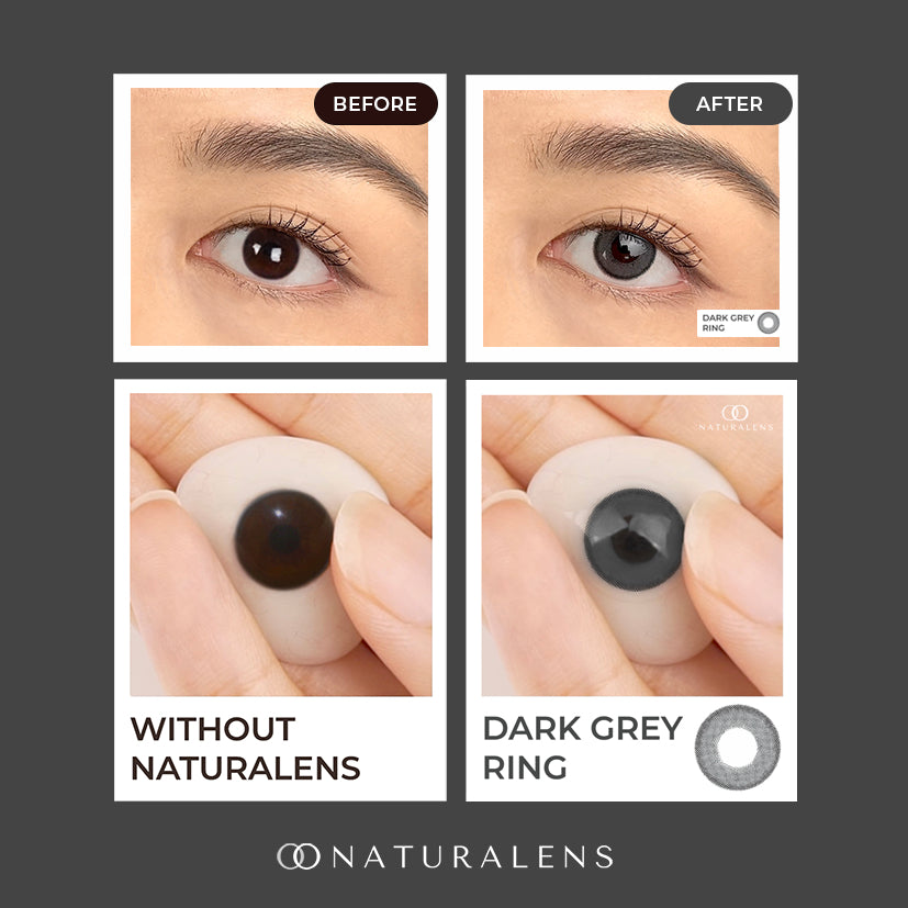 Naturalens Dark Grey Ring Softlens Biomoist (1 PC/SEBELAH) Contact Lens (0 sampai -10) / Soft Lens / Lensa Kontak / Soflen / Softlen / Soflens normal minus / Softlense / Lensa mata