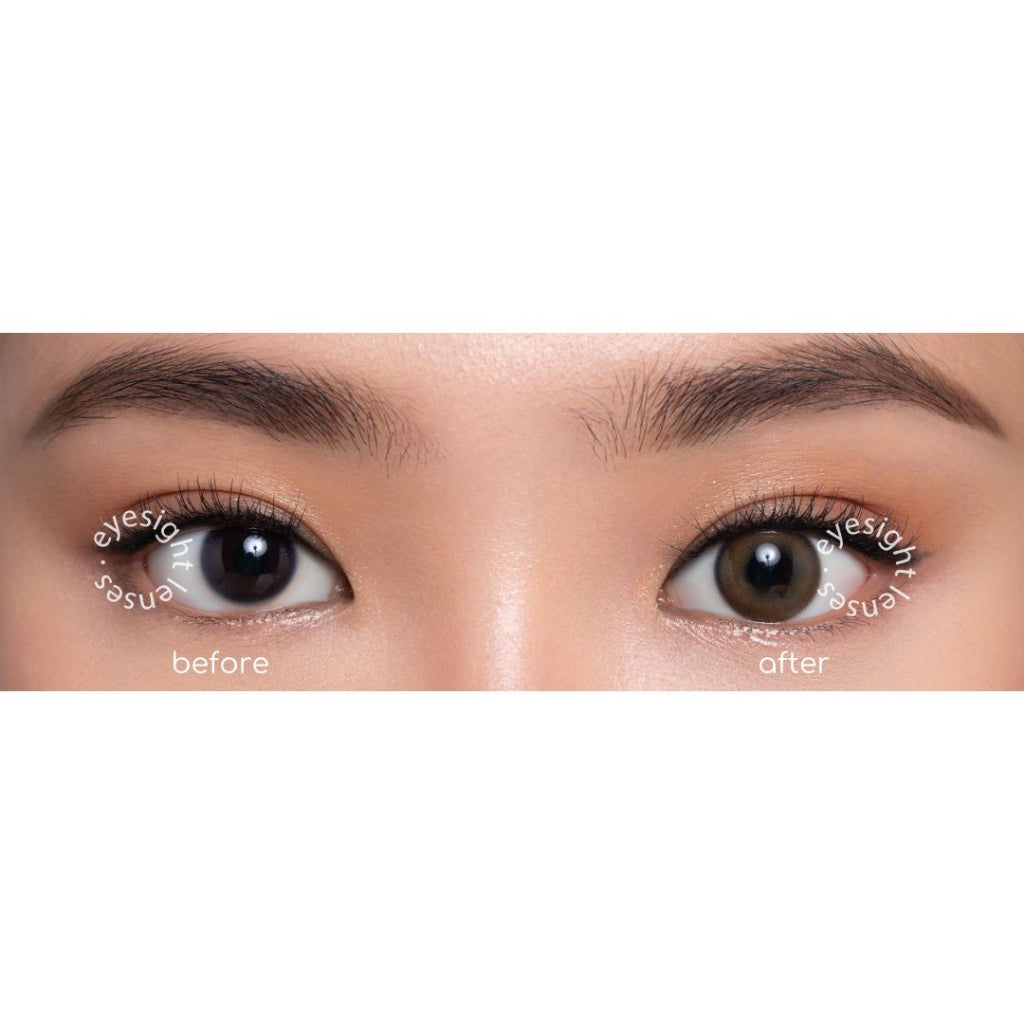 [BEST SELLER] EYESIGHT LENSES Eyesm Ocher Brown - Korean Natural Pattern Contact Lenses, 14.2mm (1 Pair) - Available with/without Prescription