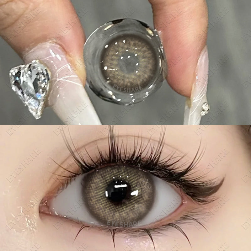 Eyeshare Myakhie Softlens Minus(-1 ~ -6) 14.2mm Brown Gray Minus Softlens