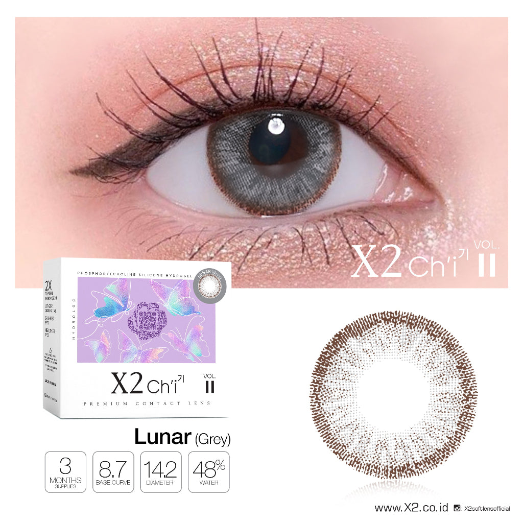 X2 Ch'i Softlens Vol II - Lunar (Grey)