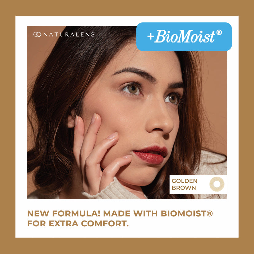 Naturalens Golden Brown Softlens Biomoist (1PC/SEBELAH) Contact Lens (0 sd -10)/ Soft Lens / Lensa Kontak / Soflen / Softlen / Soflens normal minus / Softlense / Lensa mata