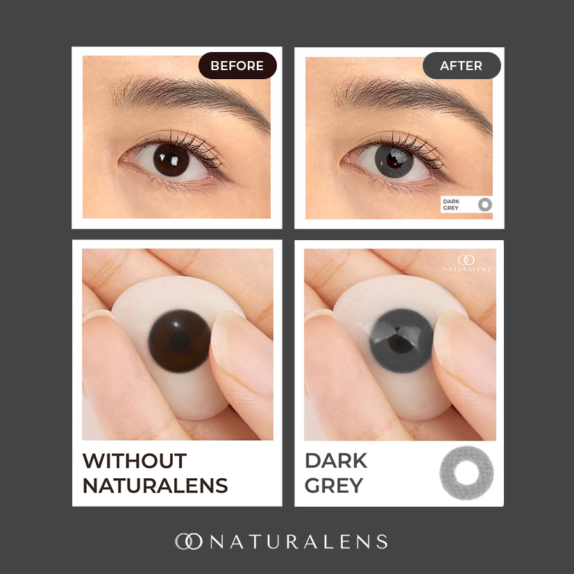 Naturalens Dark Grey Softlens Biomoist (1PC/SEBELAH) Contact Lens (0 sd -10) / Soft Lens / Lensa Kontak / Soflen / Softlen / Soflens normal minus / Softlense / Lensa mata