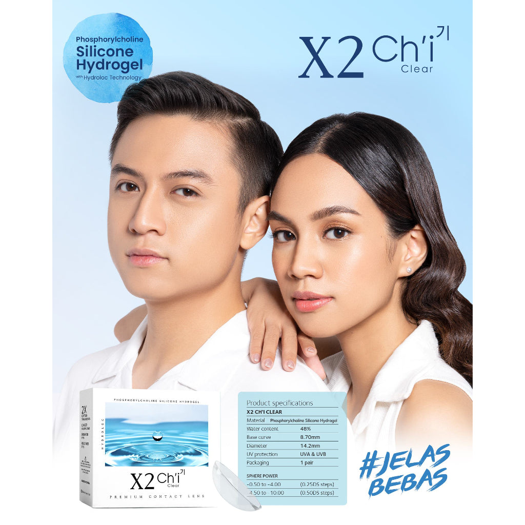 X2 Ch'i Softlens Clear ( Bening ) - Softlens X2 Ch'i Pure (Black) - Soflens X2 Ch'i Bliss (Blue)
