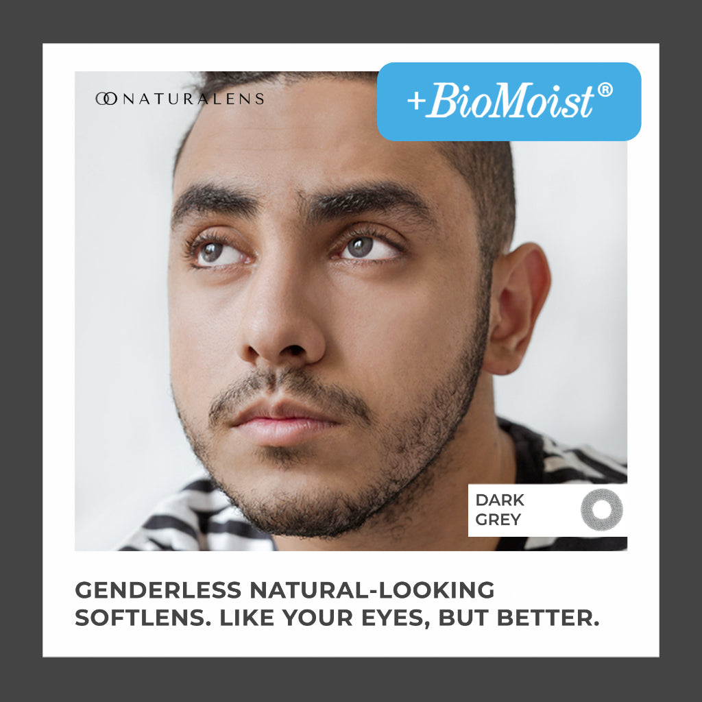 Naturalens Dark Grey Softlens Biomoist (1PC/SEBELAH) Contact Lens (0 sd -10) / Soft Lens / Lensa Kontak / Soflen / Softlen / Soflens normal minus / Softlense / Lensa mata