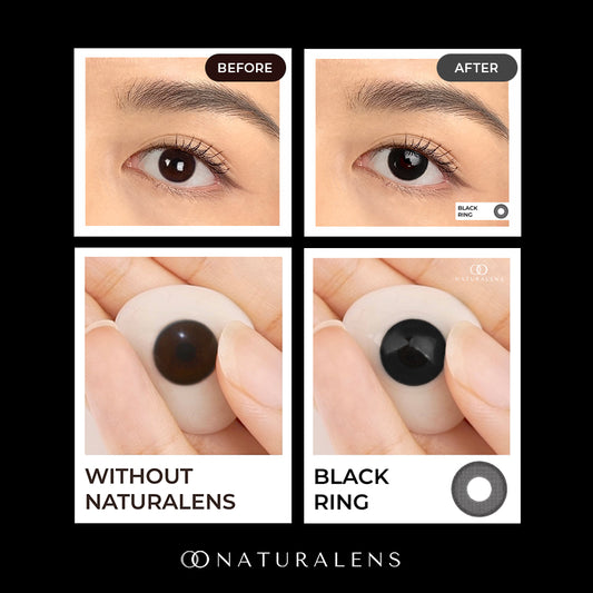 Naturalens Black Ring Softlens Biomoist (1PC/SEBELAH) Contact Lens (0 sd -10) / Soft Lens / Lensa Kontak / Soflen / Softlen / Soflens normal minus / Softlense / Lensa mata