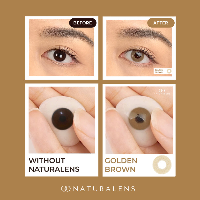 Naturalens Golden Brown Softlens Biomoist (1PC/SEBELAH) Contact Lens (0 sd -10)/ Soft Lens / Lensa Kontak / Soflen / Softlen / Soflens normal minus / Softlense / Lensa mata