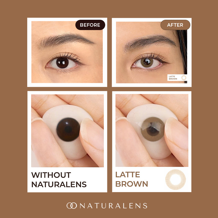 Naturalens Latte Brown Monthly Softlens Biomoist (1PC/SEBELAH) Contact Lens (0 sd -10) / Soft Lens / Lensa Kontak / Soflen / Softlen / Soflens normal minus / Softlense / Lensa mata