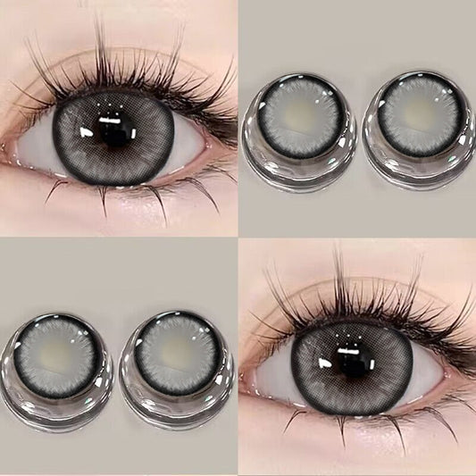 DIAMOND Grey Colored Contact Lenses - 14.5mm Diameter, Includes Free Lens Case