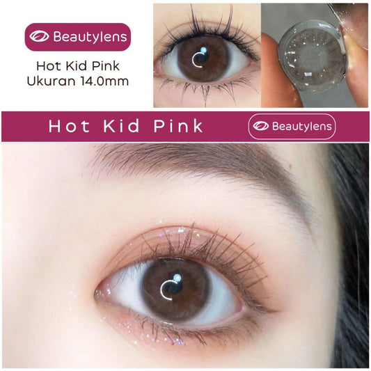 Live18 Hot Kid Pink 14.0mm Beauty Lens - Pink & Brown Colored Contact Lenses (Normal & Minus Power Available)