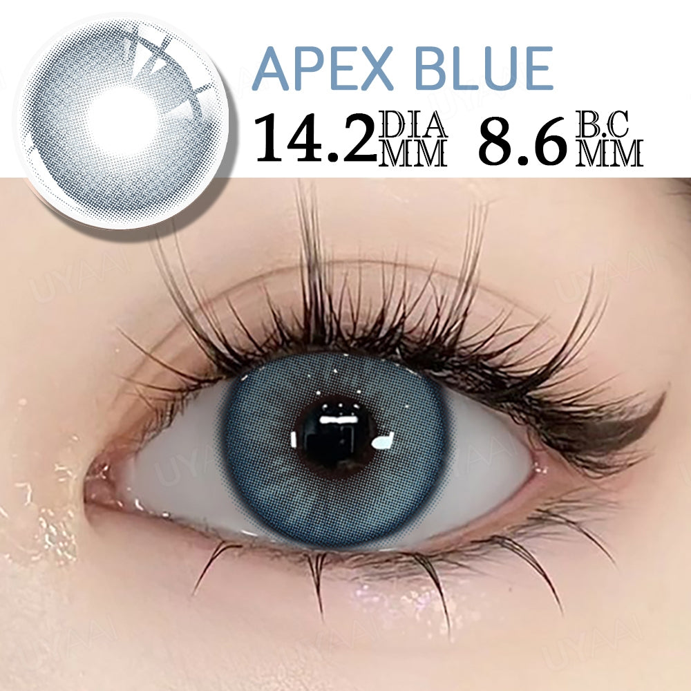 UYAAI softlens 14.2MM Minus 0.00 s/d -6.00 Mata Korea seri Apex Sepasang LENSA KONTAK 6Bulan