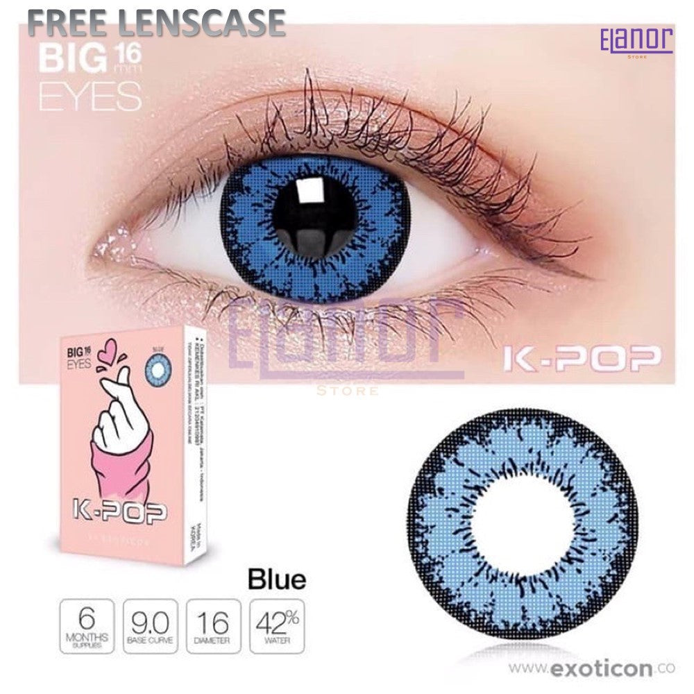 SOFTLENS KPOP (NORMAL DAN MINUS (-0.50 s/d -4.00) BIG EYES 16 MM BY EXOTICON