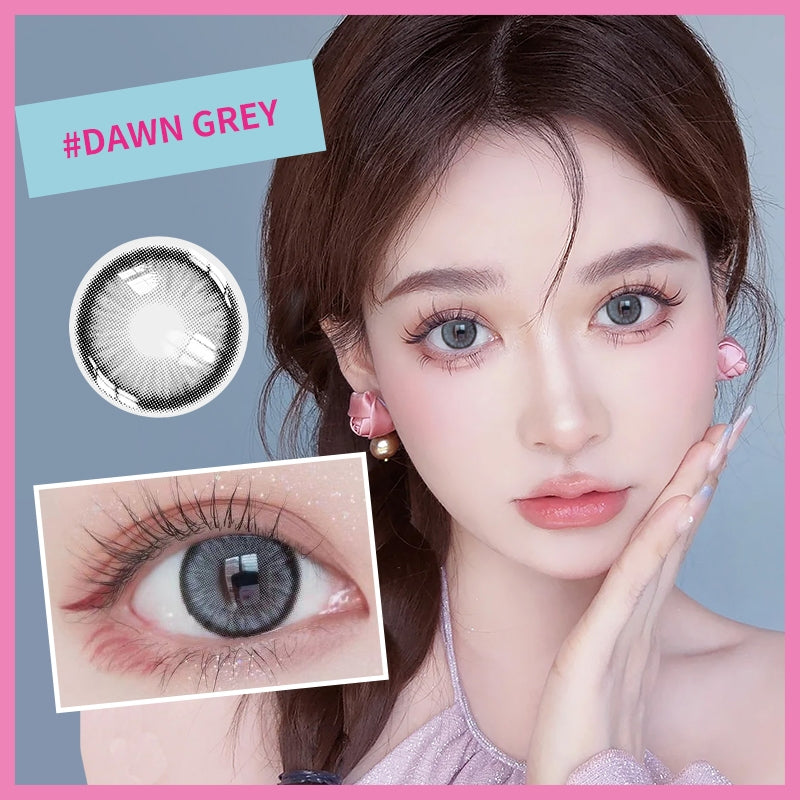 Mysticeyes Grey Series Contact Lenses (0.00 to -6.00) with Free 60ml Solution & Case