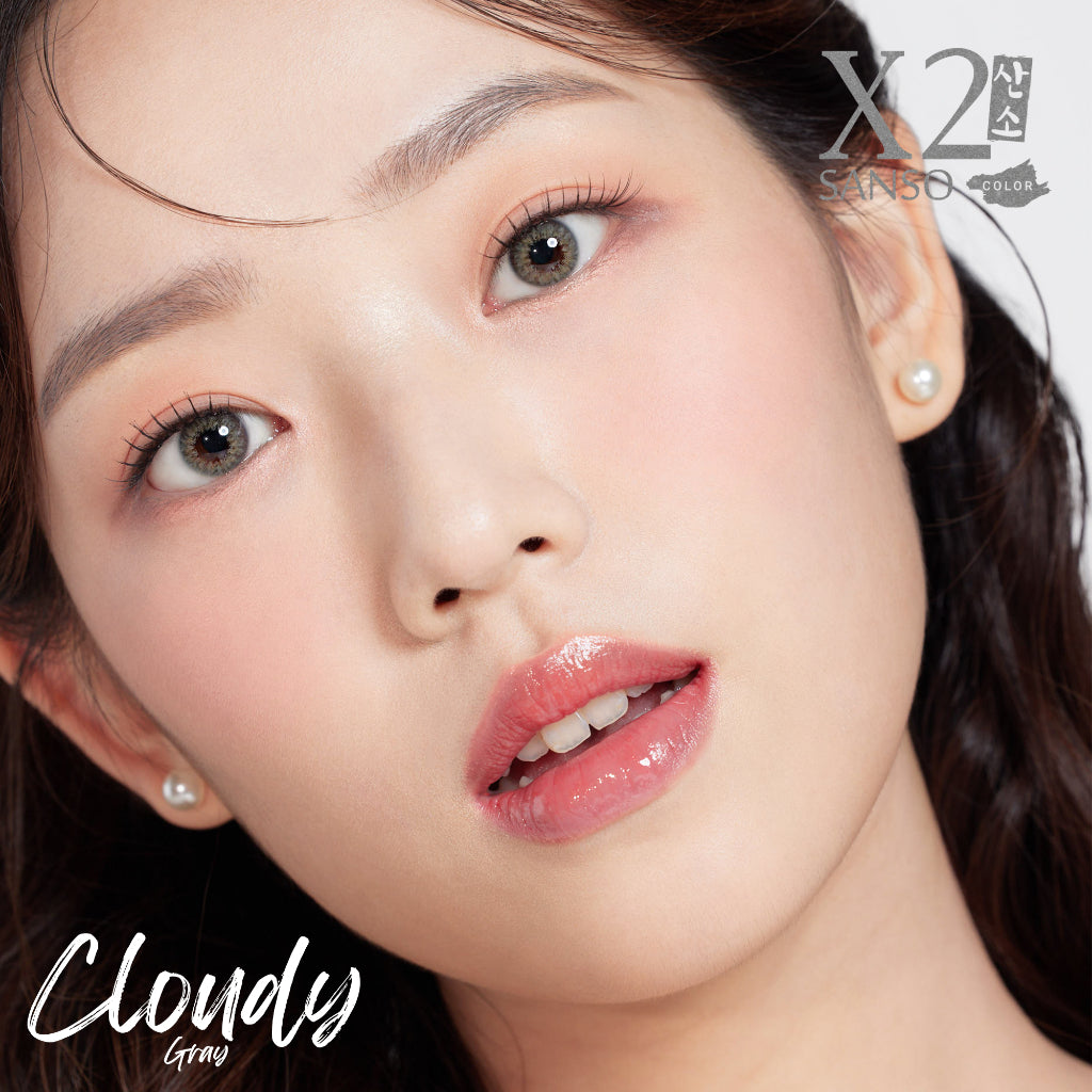 X2 Sanso Softlens - Cloudy Grey - 14.2mm Silicone Hydrogel Contact Lenses