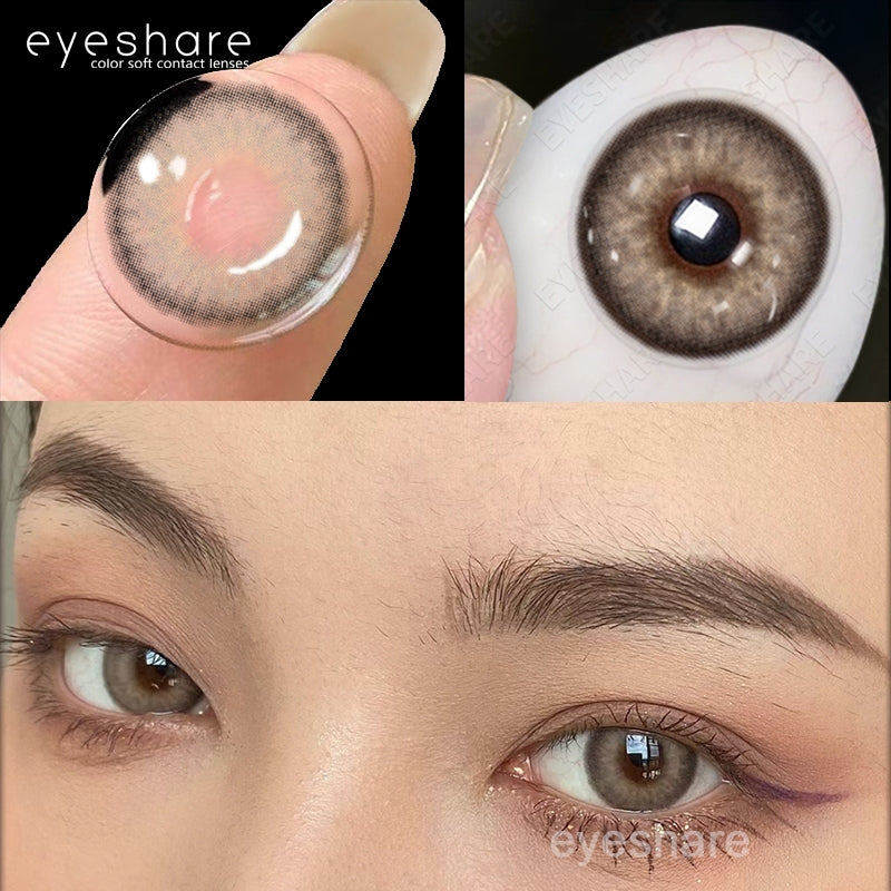 Eyeshare Black Softlens 14.5mm Big Eyes Natural Korea New Softlens Lensa Warna Soflen