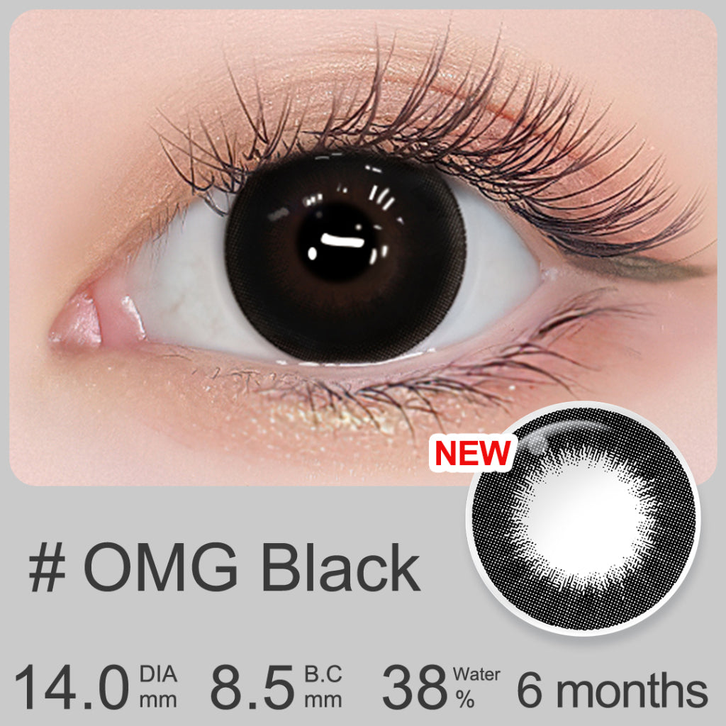 MAGISTER Black Colored Contact Lenses - 14.0mm to 14.5mm Diameter, Power Range: 0.00 to -6.00