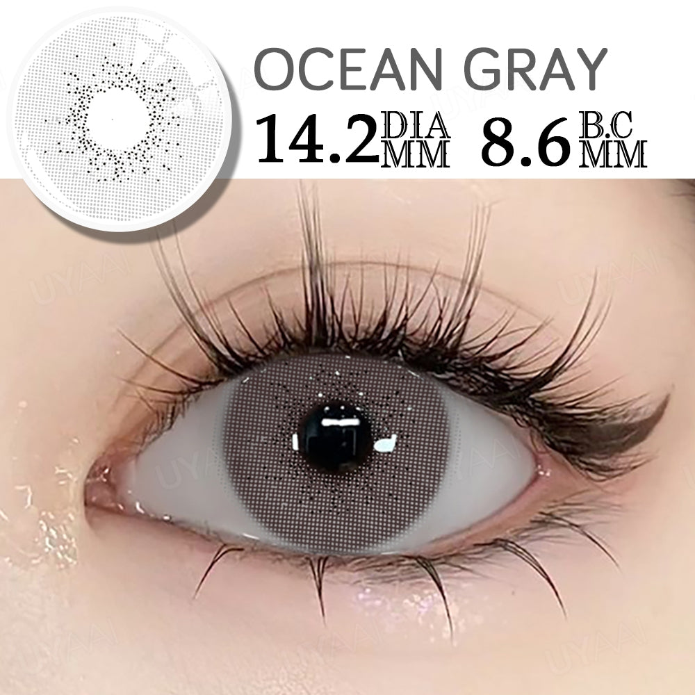UYAAI softlens 14.2MM Minus   Normal 0.00s Mata Korea seri Ocean Sepasang LENSA KONTAK  6Bulan