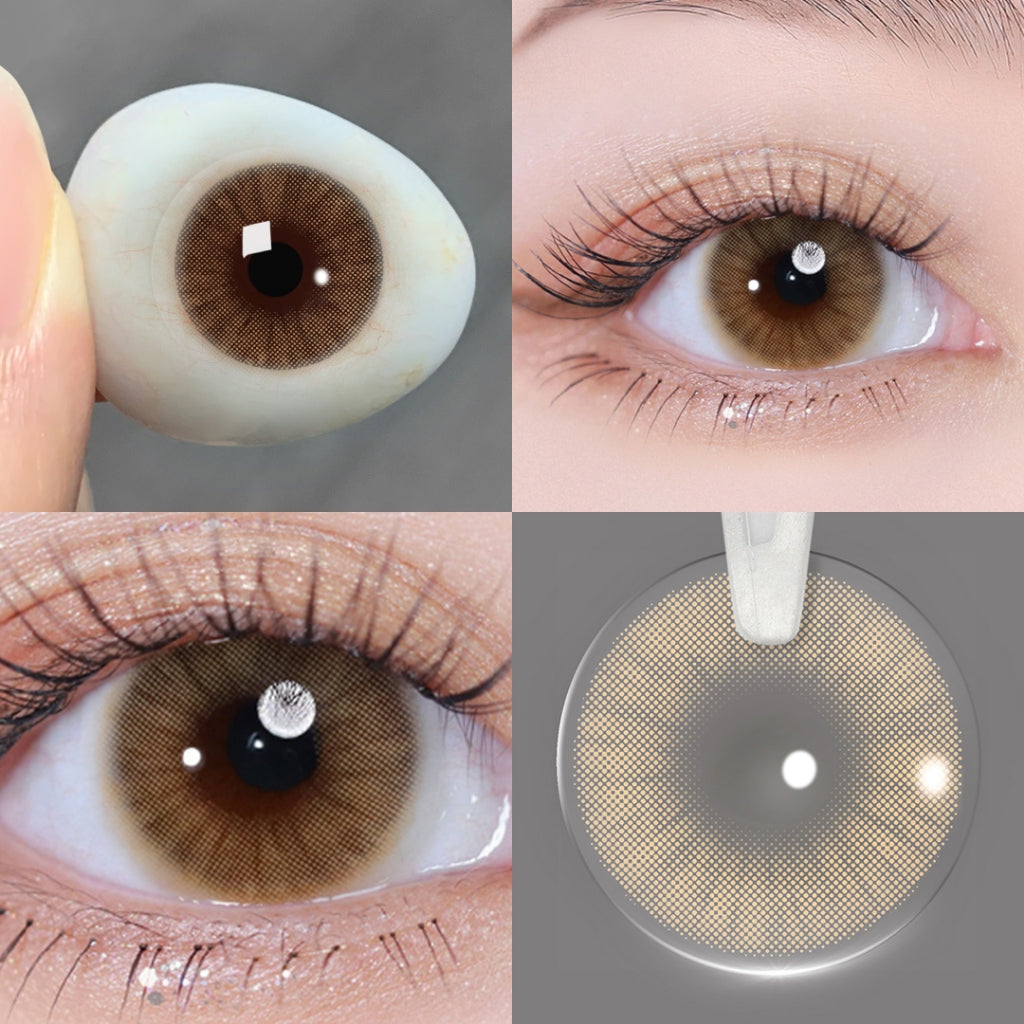 Magister softlens Normal 16mm big eyes soflens hitam soflens Brown DIA14.5 Softlen Black Lens Kontak Doll Eyes with Case