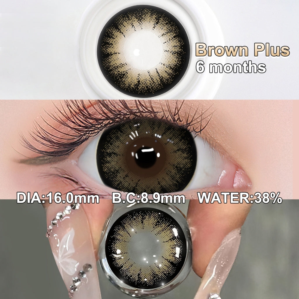 Magister softlens Normal 16mm big eyes soflens hitam soflens Brown DIA14.5 Softlen Black Lens Kontak Doll Eyes with Case