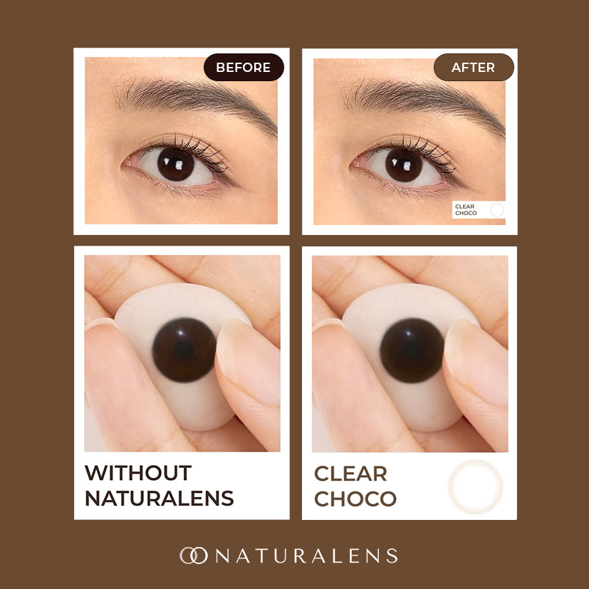 Naturalens Clear Choco Donut Monthly Softlens Biomoist (1PC/SEBELAH) Contact Lens (0 sd -10) / Soft Lens / Lensa Kontak / Soflen / Softlen / Soflens normal minus / Softlense / Lensa mata