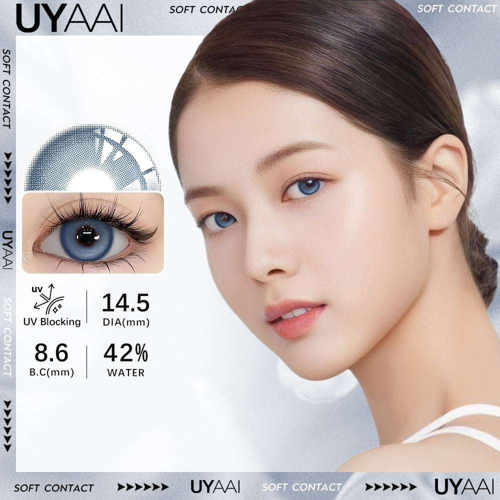 UYAAI softlens 14.5MM Minus 0.00 s/d -6.00 Mata Korea seri K4 Sepasang LENSA KONTAK  6Bulan