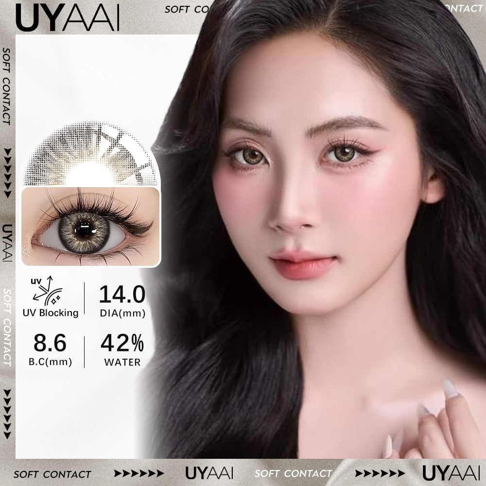 UYAAI softlens 14.5MM Minus 0.00 s/d -6.00 Mata Korea seri OMG Sepasang LENSA KONTAK  6Bulan