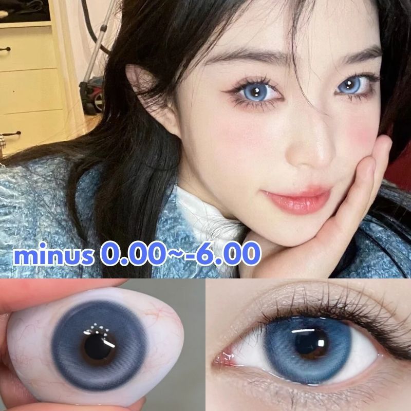 Mysticeyes Softlens Minus (0.00 s/d -6.00) Himalaya Series Blue 14.0MM