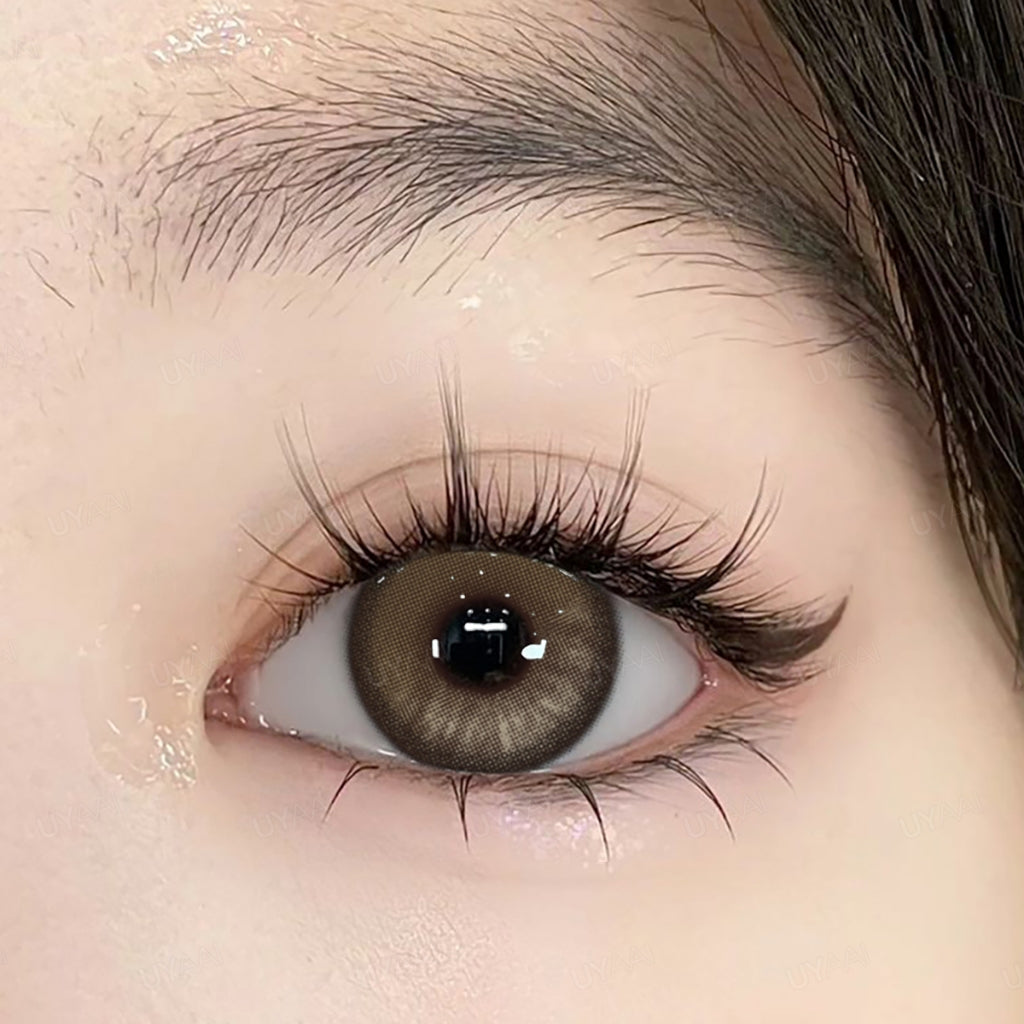 UYAAI softlens 14.5MM Minus 0.00 s/d -6.00 Mata Korea seri Big eyes Sepasang LENSA KONTAK  6Bulan