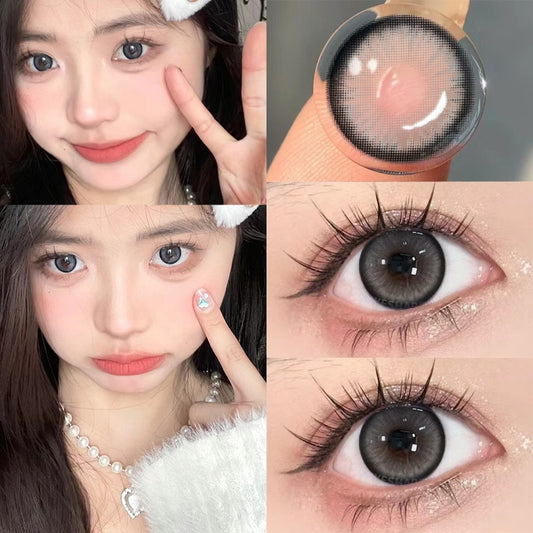 DIAMOND Grey Colored Contact Lenses - 14.5mm Diameter, Includes Free Lens Case