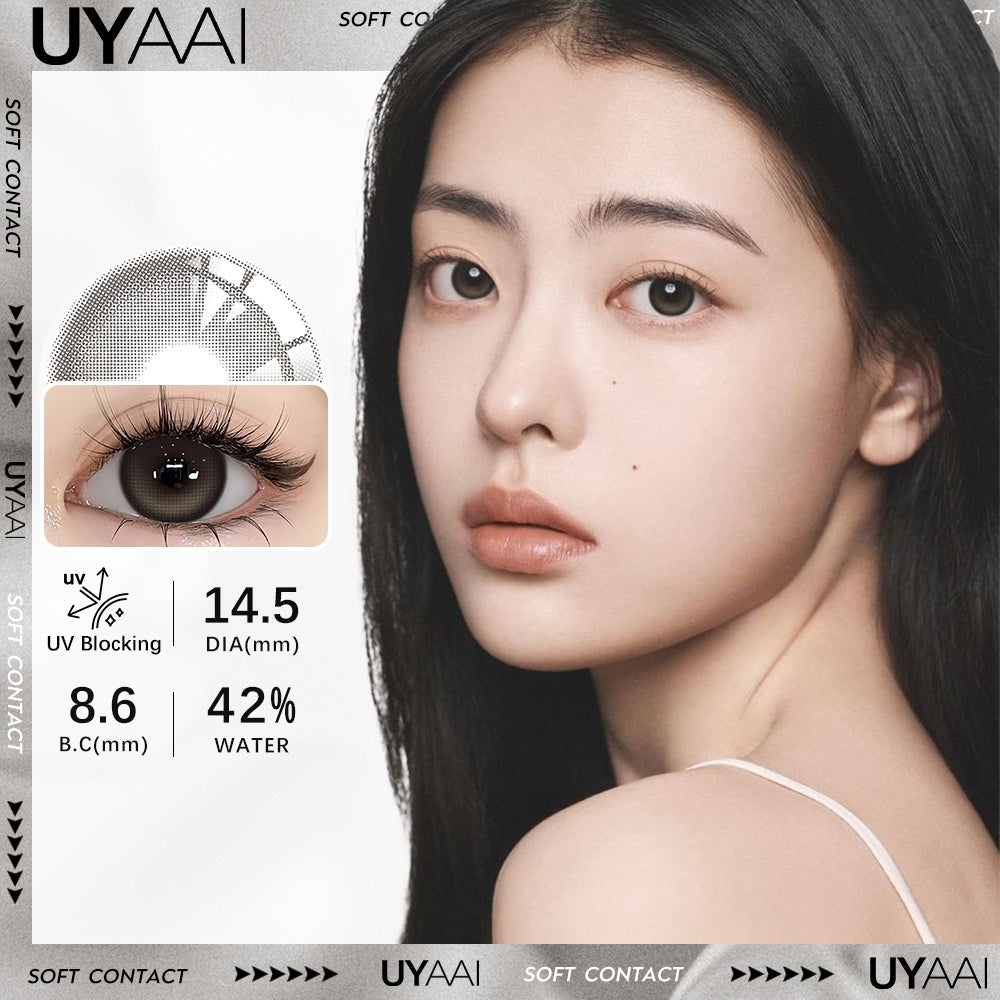 UYAAI softlens 14.5MM Minus 0.00 s/d -6.00 Mata Korea seri K4 Sepasang LENSA KONTAK  6Bulan