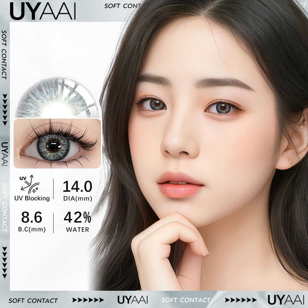 UYAAI softlens 14.5MM Minus 0.00 s/d -6.00 Mata Korea seri OMG Sepasang LENSA KONTAK  6Bulan