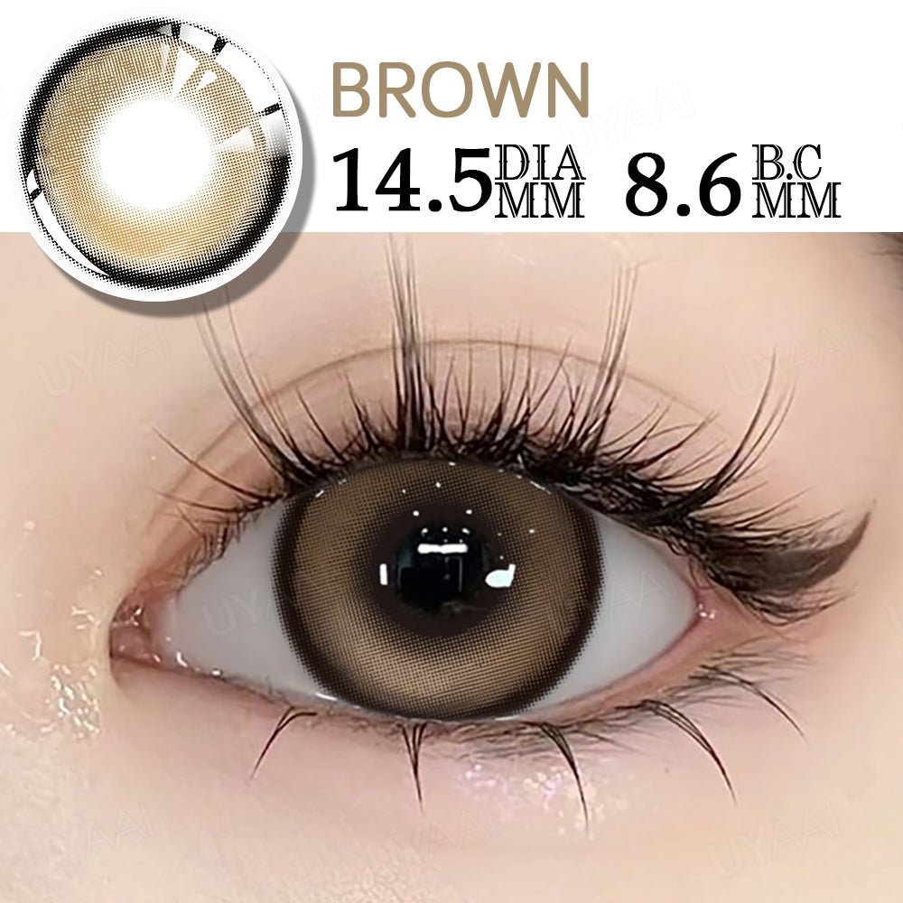 UYAAI softlens 14.5MM Minus Normal 0.00 s Mata Korea seri BUBBLE Sepasang LENSA KONTAK  6Bulan