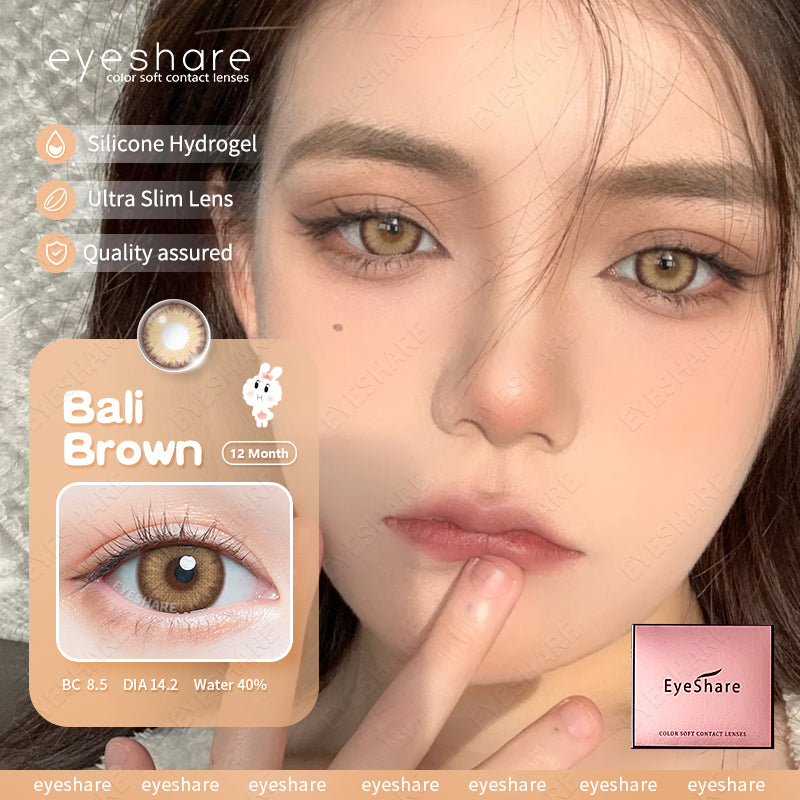 Eyeshare Softlens Minus Aurora Brown 14.2mm 1Pasang Brown Lensa Kontak Soflen