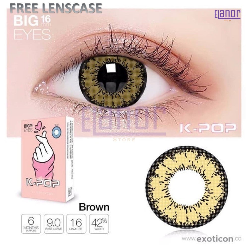 SOFTLENS KPOP (NORMAL DAN MINUS (-0.50 s/d -4.00) BIG EYES 16 MM BY EXOTICON