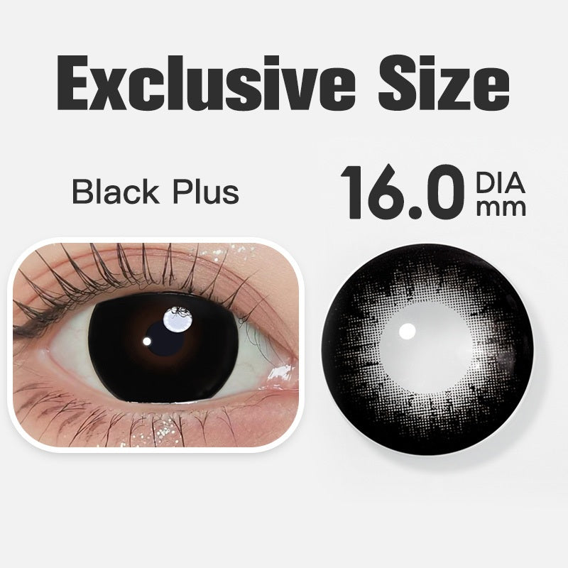 Magister softlens Normal 16mm big eyes soflens hitam soflens Brown DIA14.5 Softlen Black Lens Kontak Doll Eyes with Case