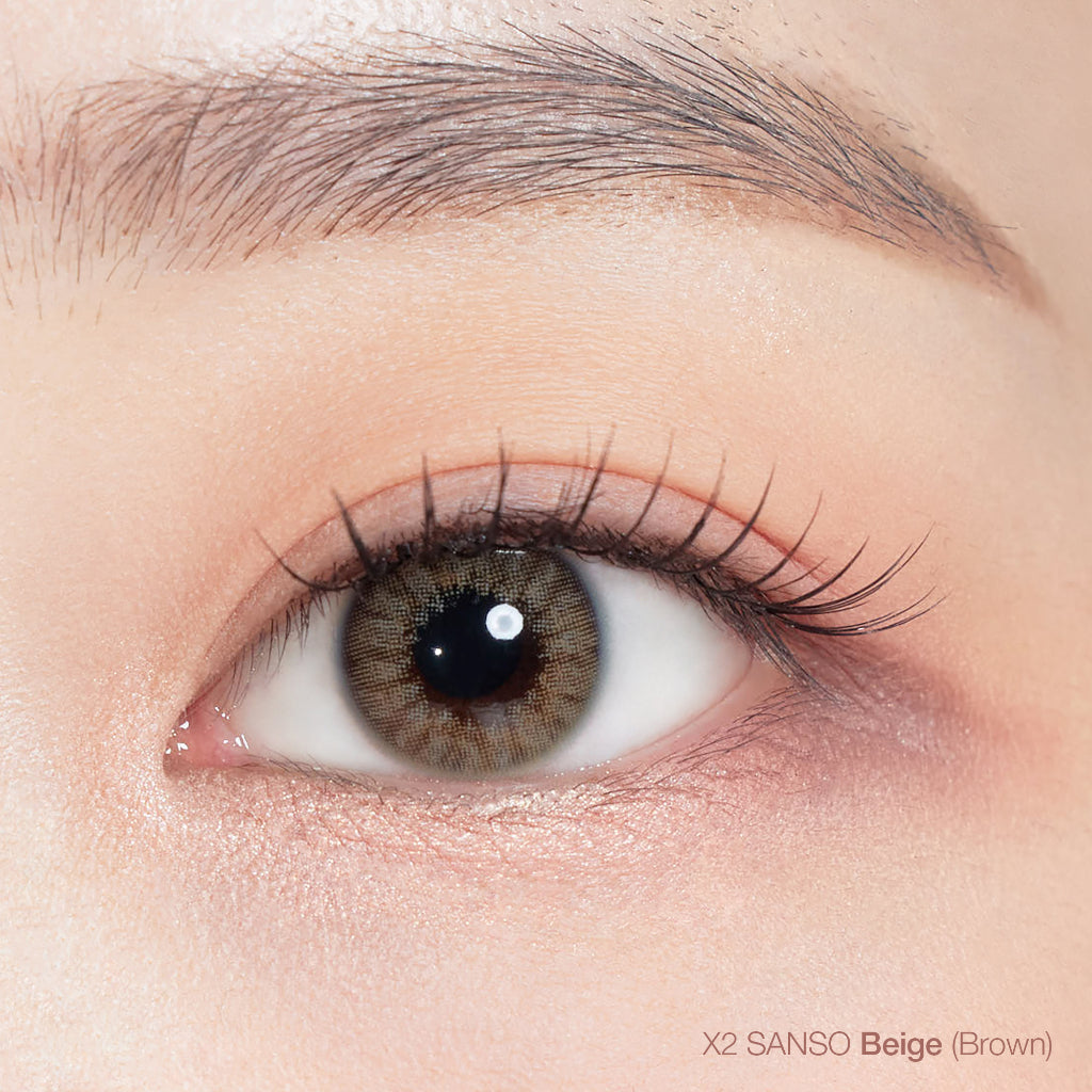 X2 Sanso Softlens - Beige Brown - Soflens Cokelat Diameter 14.2mm | Soflens Higher oxygen