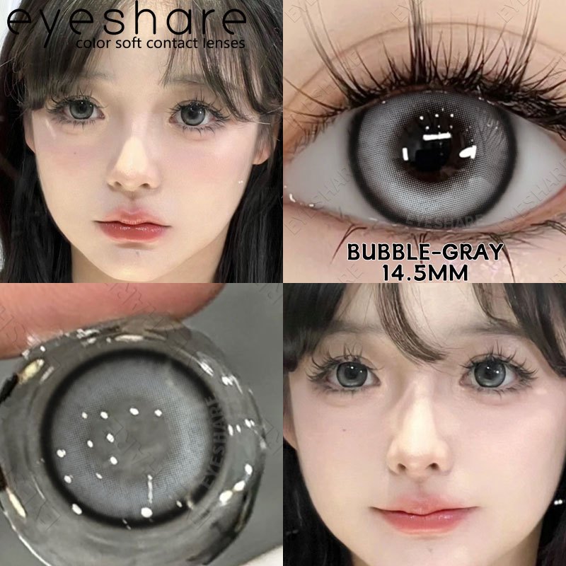 Eyeshare Black Softlens 14.5mm Big Eyes Natural Korea New Softlens Lensa Warna Soflen
