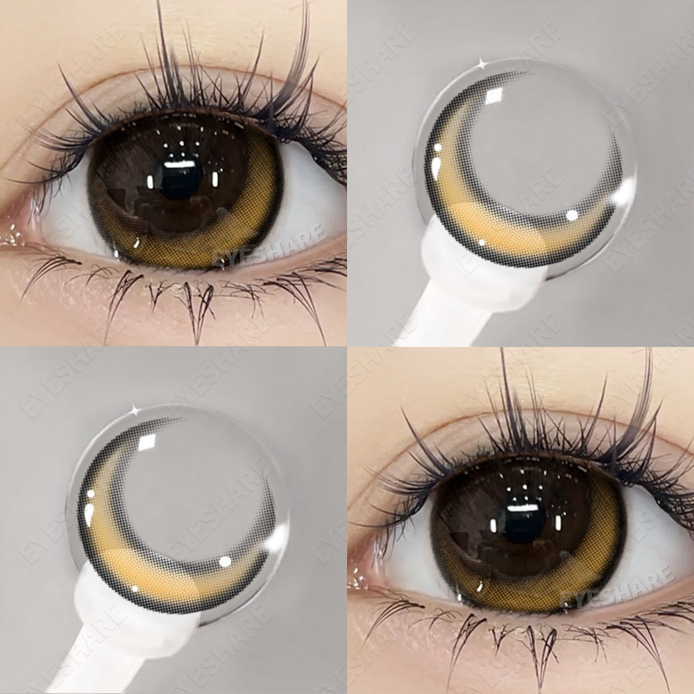 Eyeshare Black Softlens 14.5mm Big Eyes Natural Korea New Softlens Lensa Warna Soflen