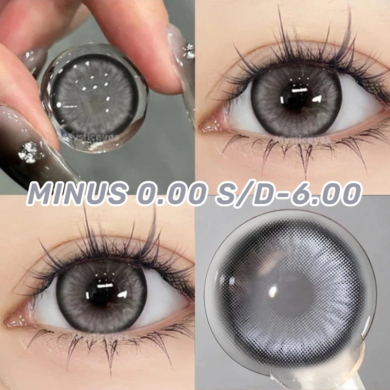 Softlens Minus (0.00s/d - 6.00) Mysticeyes Softlens Dawn Brown/Dawn grey Softlens14.5mm freelenscase